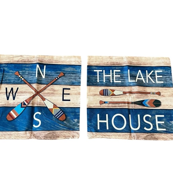 The Lake House Pillow Covers (set of 2)-Size 18x18" - Picture 1 of 4